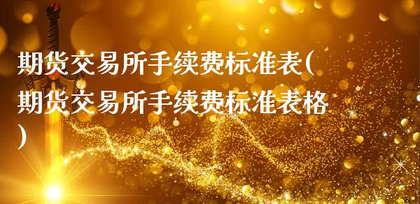 期货交易所手续费标准表(期货交易所手续费标准表格)_https://www.zztgc.com_期货入门_第1张