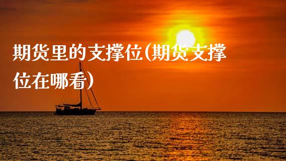期货里的支撑位(期货支撑位在哪看)_https://www.zztgc.com_期货行情_第1张