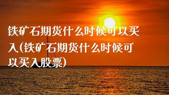 铁矿石期货什么时候可以买入(铁矿石期货什么时候可以买入股票)_https://www.zztgc.com_期货入门_第1张