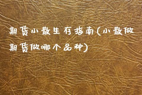 期货小散生存指南(小散做期货做哪个品种)_https://www.zztgc.com_期货行情_第1张