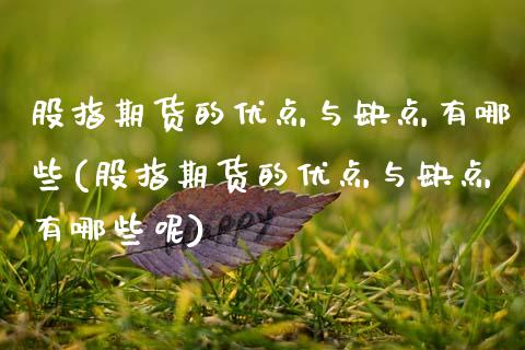 股指期货的优点与缺点有哪些(股指期货的优点与缺点有哪些呢)_https://www.zztgc.com_黄金期货_第1张