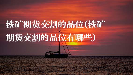 铁矿期货交割的品位(铁矿期货交割的品位有哪些)_https://www.zztgc.com_期货入门_第1张
