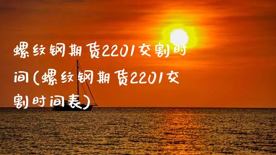 螺纹钢期货2201交割时间(螺纹钢期货2201交割时间表)_https://www.zztgc.com_期货直播_第1张