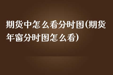 期货中怎么看分时图(期货年窗分时图怎么看)_https://www.zztgc.com_期货直播_第1张