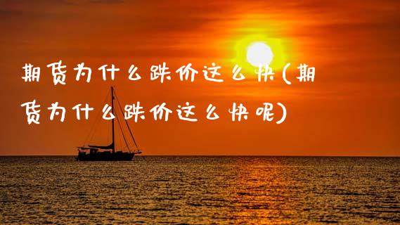 期货为什么跌价这么快(期货为什么跌价这么快呢)_https://www.zztgc.com_期货入门_第1张