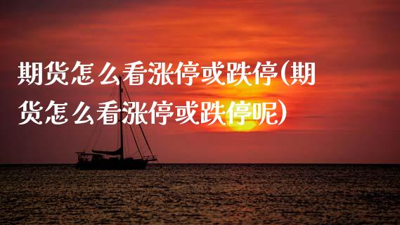 期货怎么看涨停或跌停(期货怎么看涨停或跌停呢)_https://www.zztgc.com_原油期货_第1张