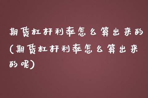 期货杠杆利率怎么算出来的(期货杠杆利率怎么算出来的呢)_期货入门_第1张_珍投期货网 期货杠杆利率怎么算出来的(期货杠杆利率怎么算出来的呢)_https://www.zztgc.com_期货入门_第1张