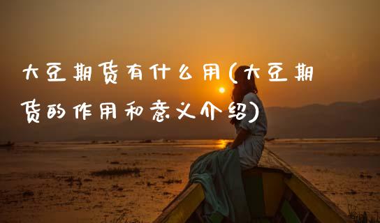 大豆期货有什么用(大豆期货的作用和意义介绍)_https://www.zztgc.com_期货行情_第1张