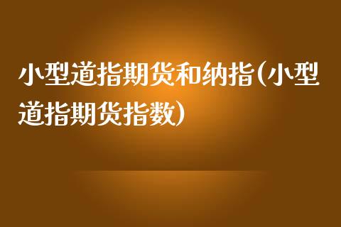 小型道指期货和纳指(小型道指期货指数)_https://www.zztgc.com_期货直播_第1张