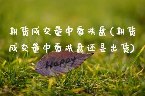 期货成交量中看洗盘(期货成交量中看洗盘还是出货)_https://www.zztgc.com_期货入门_第1张