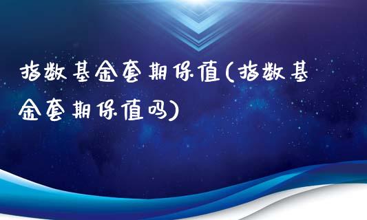 指数基金套期保值(指数基金套期保值吗)_https://www.zztgc.com_原油期货_第1张