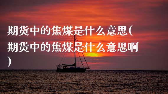 期货中的焦煤是什么意思(期货中的焦煤是什么意思啊)_https://www.zztgc.com_期货入门_第1张