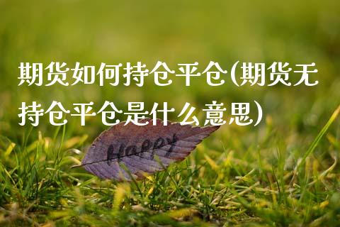 期货如何持仓平仓(期货无持仓平仓是什么意思)_https://www.zztgc.com_原油期货_第1张