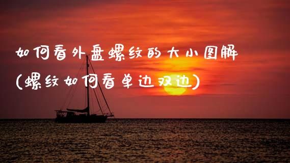 如何看外盘螺纹的大小图解(螺纹如何看单边双边)_https://www.zztgc.com_黄金期货_第1张