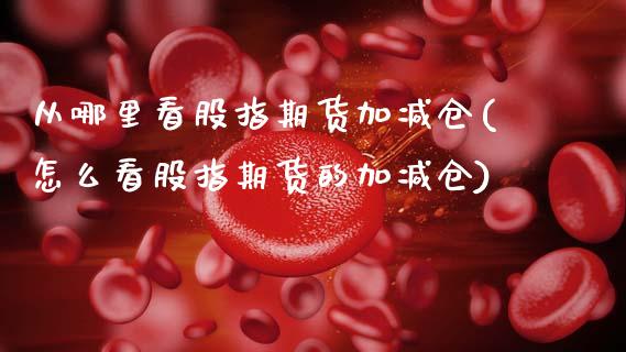 从哪里看股指期货加减仓(怎么看股指期货的加减仓)_https://www.zztgc.com_原油期货_第1张
