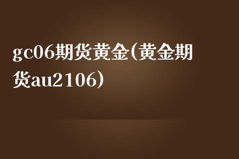 gc06期货黄金(黄金期货au2106)_https://www.zztgc.com_原油期货_第1张