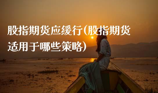 股指期货应缓行(股指期货适用于哪些策略)_https://www.zztgc.com_原油期货_第1张