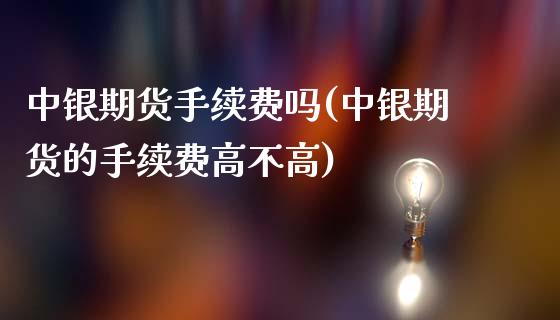 中银期货手续费吗(中银期货的手续费高不高)_https://www.zztgc.com_黄金期货_第1张