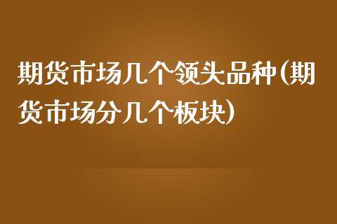 期货市场几个领头品种(期货市场分几个板块)_https://www.zztgc.com_原油期货_第1张