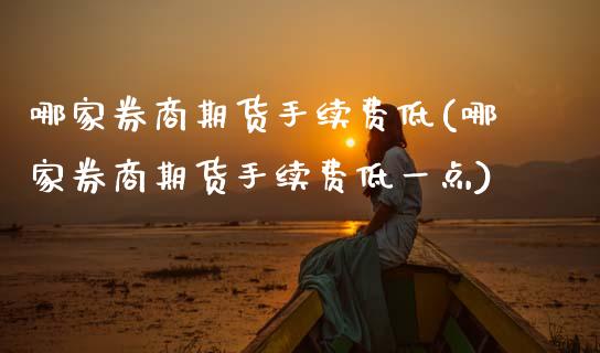 哪家券商期货手续费低(哪家券商期货手续费低一点)_https://www.zztgc.com_原油期货_第1张