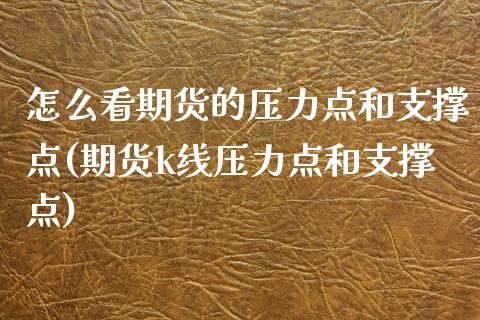 怎么看期货的压力点和支撑点(期货k线压力点和支撑点)_https://www.zztgc.com_期货行情_第1张