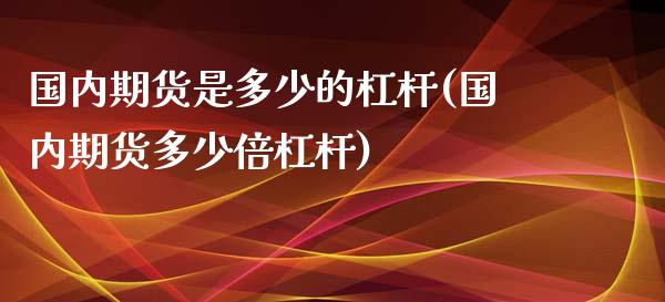 国内期货是多少的杠杆(国内期货多少倍杠杆)_https://www.zztgc.com_黄金期货_第1张
