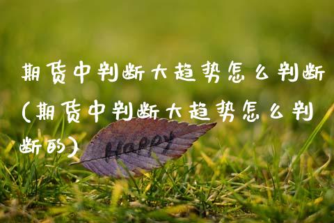 期货中判断大趋势怎么判断(期货中判断大趋势怎么判断的)_https://www.zztgc.com_期货入门_第1张
