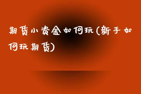 期货小资金如何玩(新手如何玩期货)_https://www.zztgc.com_期货行情_第1张