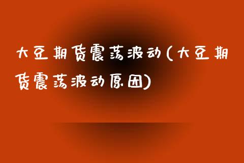 大豆期货震荡波动(大豆期货震荡波动原因)_https://www.zztgc.com_原油期货_第1张