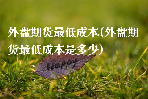 外盘期货最低成本(外盘期货最低成本是多少)_https://www.zztgc.com_期货直播_第1张