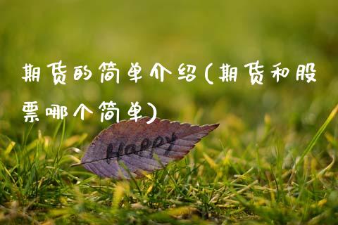 期货的简单介绍(期货和股票哪个简单)_https://www.zztgc.com_原油期货_第1张