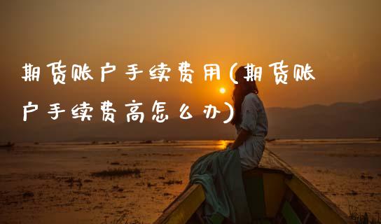 期货账户手续费用(期货账户手续费高怎么办)_https://www.zztgc.com_期货直播_第1张