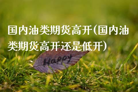 国内油类期货高开(国内油类期货高开还是低开)_https://www.zztgc.com_原油期货_第1张