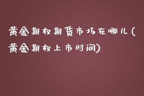 黄金期权期货市场在哪儿(黄金期权上市时间)_https://www.zztgc.com_期货入门_第1张