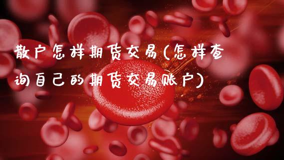 散户怎样期货交易(怎样查询自己的期货交易账户)_https://www.zztgc.com_期货直播_第1张