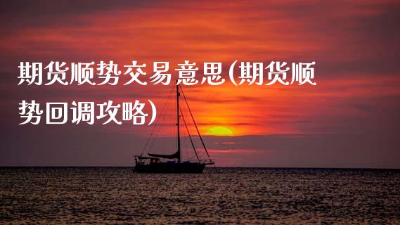 期货顺势交易意思(期货顺势回调攻略)_https://www.zztgc.com_期货直播_第1张