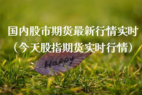 国内股市期货最新行情实时（今天股指期货实时行情）_https://www.zztgc.com_黄金期货_第1张