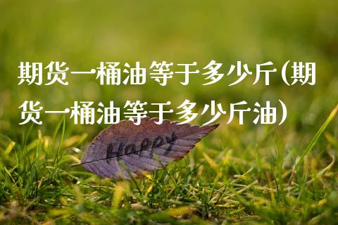 期货一桶油等于多少斤(期货一桶油等于多少斤油)_https://www.zztgc.com_期货直播_第1张