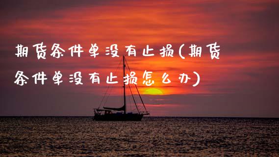 期货条件单没有止损(期货条件单没有止损怎么办)_https://www.zztgc.com_期货行情_第1张