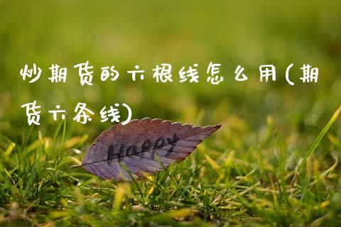 炒期货的六根线怎么用(期货六条线)_https://www.zztgc.com_黄金期货_第1张
