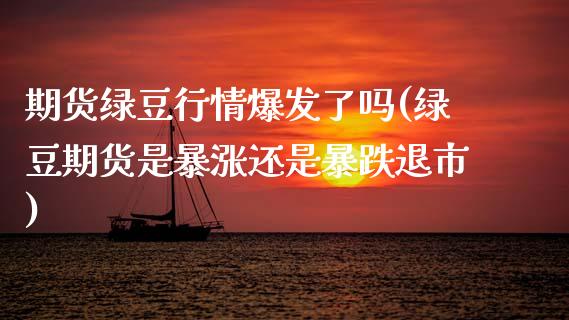 期货绿豆行情爆发了吗(绿豆期货是暴涨还是暴跌退市)_https://www.zztgc.com_期货入门_第1张