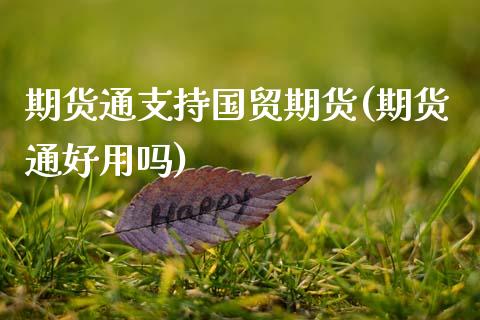 期货通支持国贸期货(期货通好用吗)_https://www.zztgc.com_期货入门_第1张
