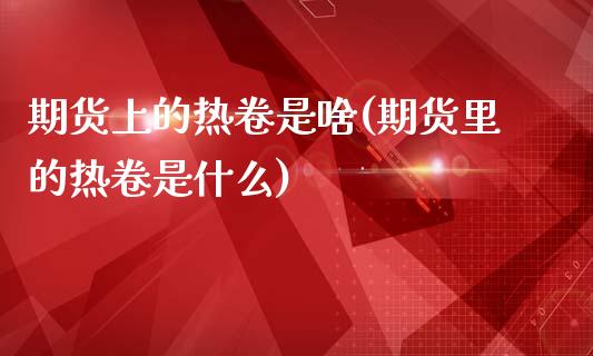 期货上的热卷是啥(期货里的热卷是什么)_https://www.zztgc.com_黄金期货_第1张