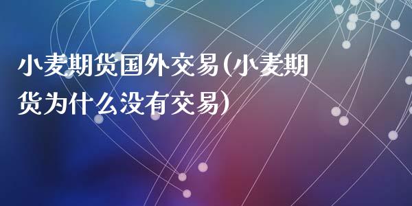 小麦期货国外交易(小麦期货为什么没有交易)_https://www.zztgc.com_期货入门_第1张