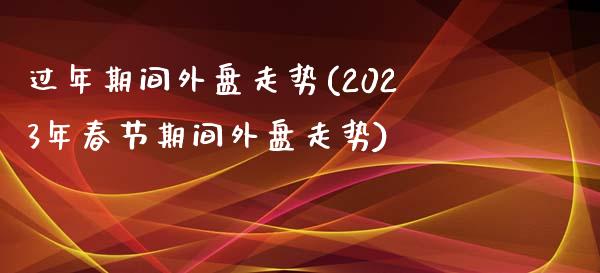 过年期间外盘走势(2023年春节期间外盘走势)_https://www.zztgc.com_黄金期货_第1张