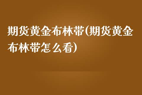期货黄金布林带(期货黄金布林带怎么看)_https://www.zztgc.com_期货入门_第1张