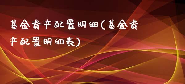基金资产配置明细(基金资产配置明细表)_https://www.zztgc.com_原油期货_第1张