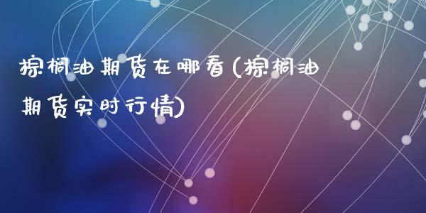棕榈油期货在哪看(棕榈油期货实时行情)_https://www.zztgc.com_期货入门_第1张
