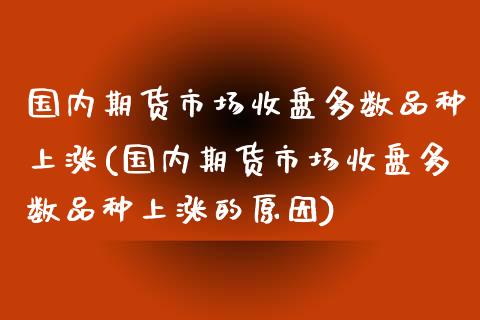 国内期货市场收盘多数品种上涨(国内期货市场收盘多数品种上涨的原因)_https://www.zztgc.com_期货入门_第1张
