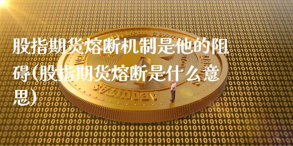 股指期货熔断机制是他的阻碍(股指期货熔断是什么意思)_https://www.zztgc.com_期货入门_第1张